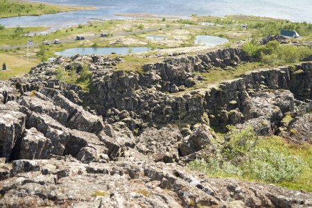 Photo for Continental divide showing tectonic plates Iceland - Royalty Free Image