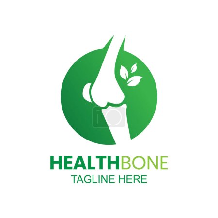 Téléchargez les illustrations : Modèle de conception de logo d'os de santé. Conception de logo osseux. - en licence libre de droit