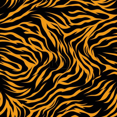 Illustration for A beige and black animal print seamless pattern. Vector illustration - Royalty Free Image