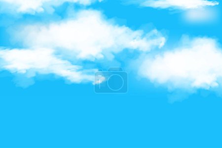 Illustration for Sky summer nature landscape blue sky background with tiny clouds - Royalty Free Image