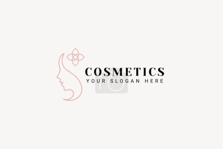 Illustration for Cosmetic Logo Vector Icon Illustration - Royalty Free Image