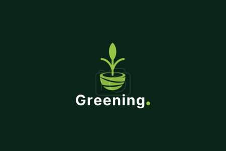 Photo for Greenery logo vector icon illustration - Royalty Free Image