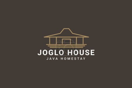 Illustration for Joglo house logo vector icon illustration - Royalty Free Image