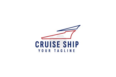 Photo for Cruise ship logo vector icon illustration - Royalty Free Image