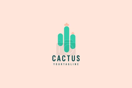 Téléchargez les illustrations : Illustration de l'icône vectorielle du logo Cactus - en licence libre de droit
