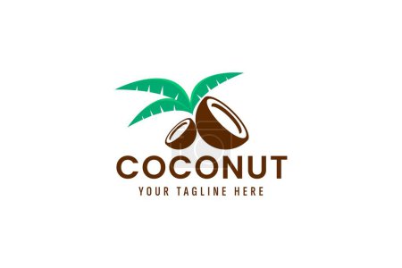 Ilustración de Coconut logo vector icono ilustración - Imagen libre de derechos