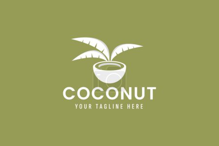 Illustration for Coconut logo vector icon illustration - Royalty Free Image