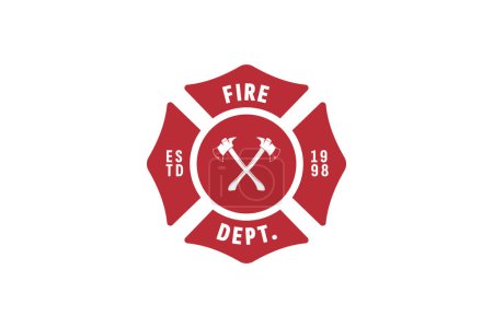 Téléchargez les illustrations : Illustration d'icône vectorielle de logo de service d'incendie - en licence libre de droit