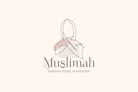 hijab logo vector icono ilustración