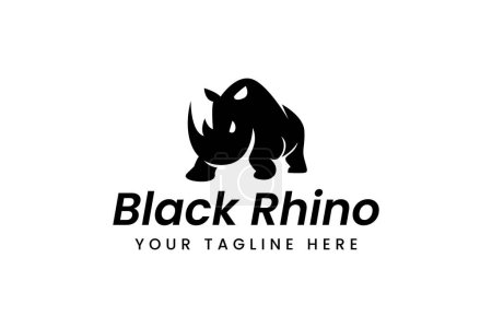 Téléchargez les illustrations : Illustration d'icône vectorielle de logo rhino - en licence libre de droit