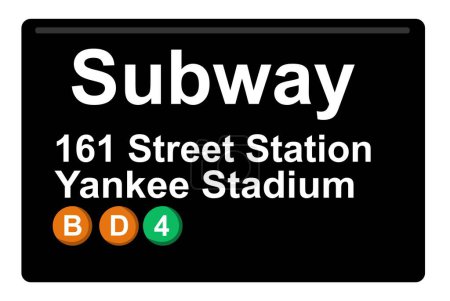 Illustration for Subway 161 Streeet Station Yankee Stadium - Royalty Free Image
