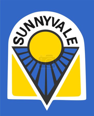 Illustration for Sunnyvale Silicon Valley California - Royalty Free Image