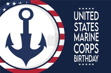 Ilustración de United states marine corps birthday - Imagen libre de derechos
