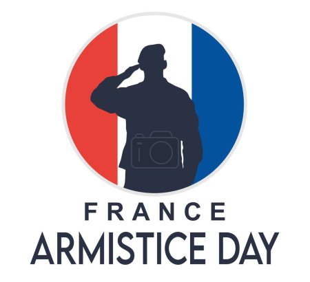 Illustration for France Armistice Day with white background - Royalty Free Image