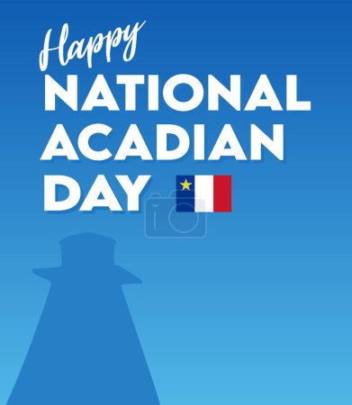 Illustrazione per Giornata nazionale acadiana con sfondo bianco - Immagini Royalty Free