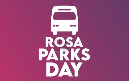 Illustration for Rosa parks day with beautiful view - Royalty Free Image