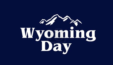 Ilustración de Estado de Wyoming con fondo azul - Imagen libre de derechos