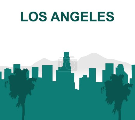 Illustration for Los Angeles with beautiful view - Royalty Free Image