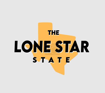 Ilustración de Texas El estado de la estrella solitaria - Imagen libre de derechos