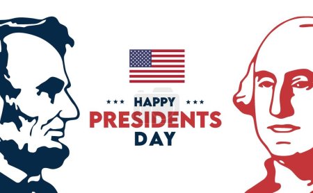 Téléchargez les illustrations : Journée des présidents avec fond blanc - en licence libre de droit