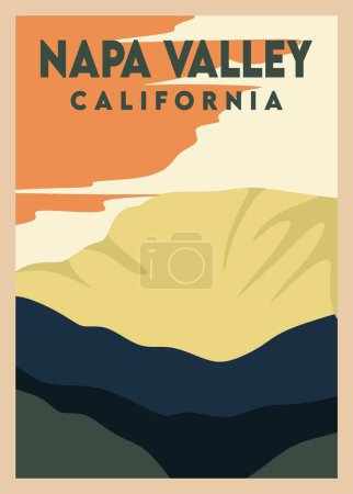 Illustration for Napa valley california with beautiful view - Royalty Free Image
