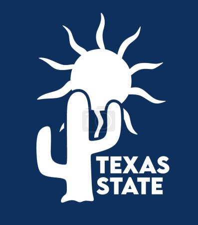 Ilustración de Texas state with blue background - Imagen libre de derechos