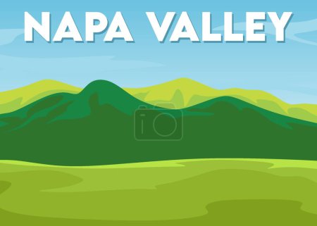 Illustration for Napa valley with beautiful view - Royalty Free Image