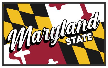 Illustration for Maryland state united states of america - Royalty Free Image