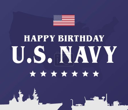 Téléchargez les illustrations : Joyeux anniversaire états-unis marine - en licence libre de droit