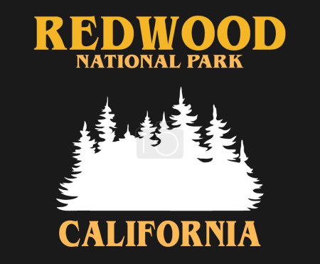 Ilustración de Parque nacional de secuoyas california usa - Imagen libre de derechos