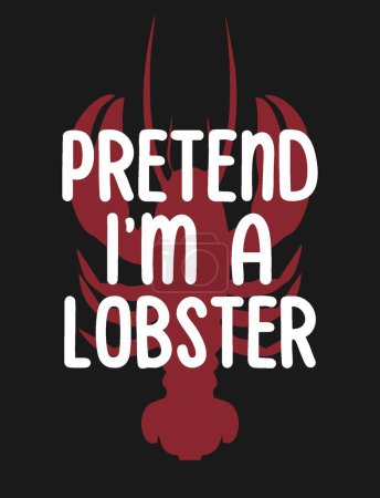 Illustration for Pretend im a lobster with black background - Royalty Free Image