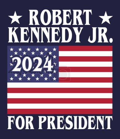 Illustration for Robert Kennedy Junior For President 2024 - Royalty Free Image