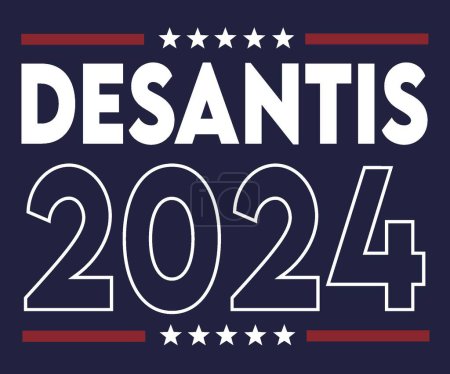 Illustration for Desantis 2024 united states of america - Royalty Free Image