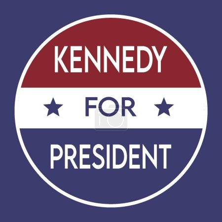 Illustration for Kennedy for president united states - Royalty Free Image