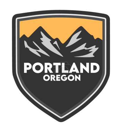 Ilustración de Portland Oregon Estados Unidos de América - Imagen libre de derechos