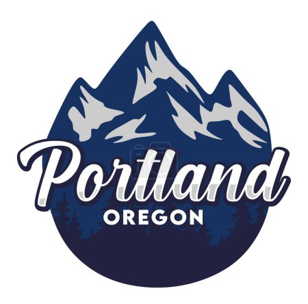Ilustración de Portland Oregon Estados Unidos de América - Imagen libre de derechos