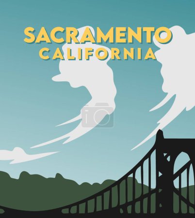 Ilustración de Sacramento California Estados Unidos de América - Imagen libre de derechos