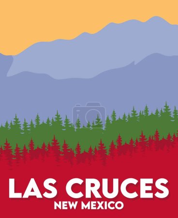 Ilustración de Las Cruces Nuevo México Estados Unidos - Imagen libre de derechos