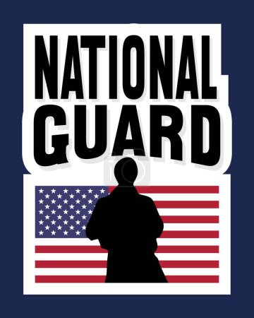 Ilustración de Feliz cumpleaños de la Guardia Nacional de los Estados Unidos - Imagen libre de derechos