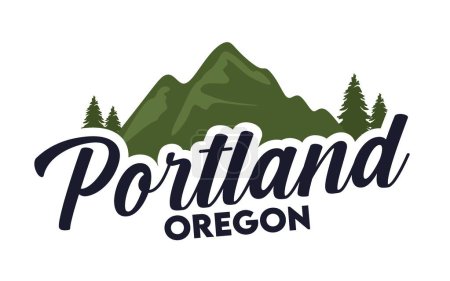Illustration for Portland Oregon United States of America - Royalty Free Image