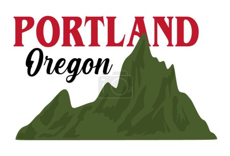 Illustration for Portland Oregon United States of America - Royalty Free Image