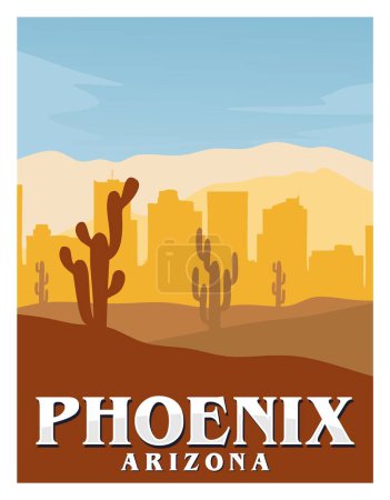 Illustration for Phoenix arizona united states of america - Royalty Free Image