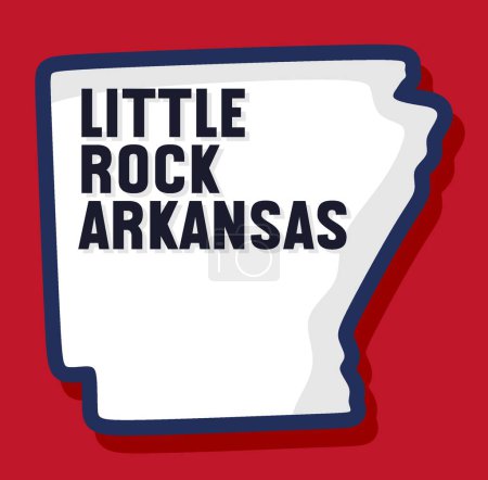 Illustration for Little rock arkansas united states - Royalty Free Image