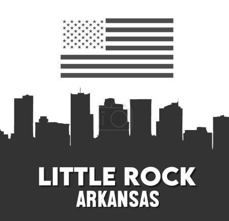 Illustration for Little rock arkansas united states - Royalty Free Image