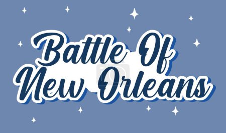 Illustration for Battle of New Orleans january 8 - Royalty Free Image