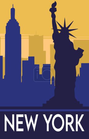 Ilustración de Nueva York Estados Unidos - Imagen libre de derechos