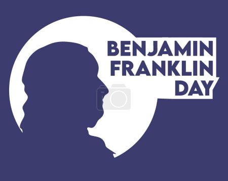 Ilustración de Benjamin Franklin Day United States - Imagen libre de derechos