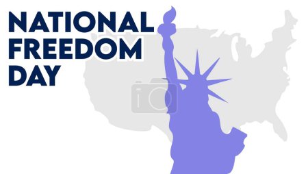 Illustration for National freedom day 1 february united states - Royalty Free Image