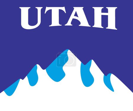 Ilustración de Utah estado estados unidos de América - Imagen libre de derechos