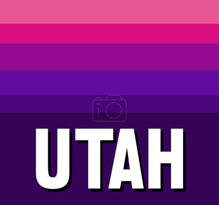 Ilustración de Utah estado estados unidos de América - Imagen libre de derechos